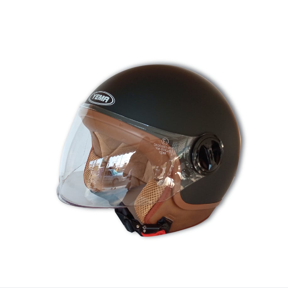 YM-631 HALF FACE MATT BLACK - Image 2